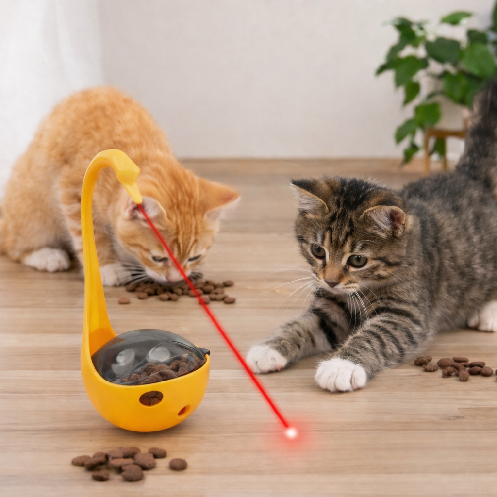 Kuğu Şeklinde Lazerli Kedi Oyuncağı